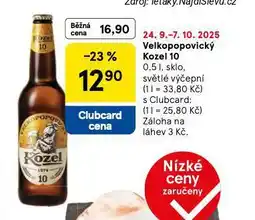 Tesco Velkopopovický kozel 10 nabídka
