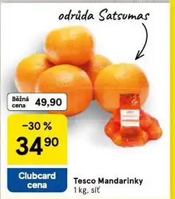 Tesco Mandarinky nabídka