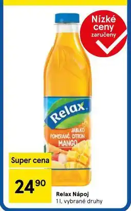 Tesco Relax nápoj nabídka