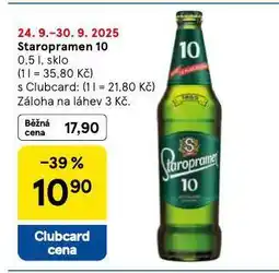 Tesco Staropramen 10 nabídka