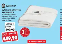 Kaufland Vyhřívaná přikrývka nabídka