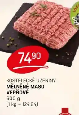 Flop Kostelecké uzeniny mělněné maso vepřové nabídka