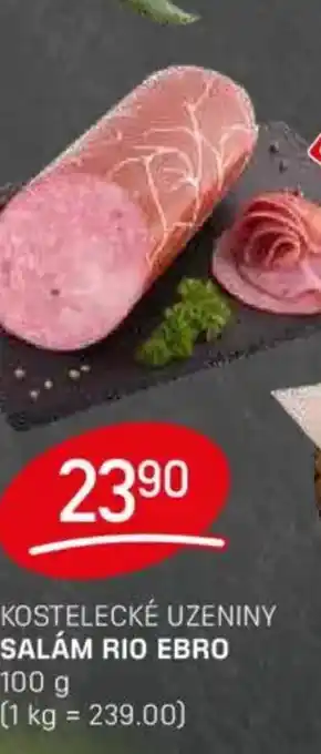 Flop Kostelecké uzeniny salám rio ebro nabídka