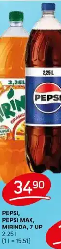 Flop Pepsi, pepsi max, mirinda, 7 up nabídka