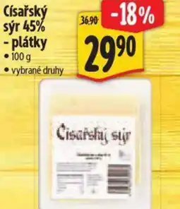Albert Cisařský sýr 45% -plátky nabídka