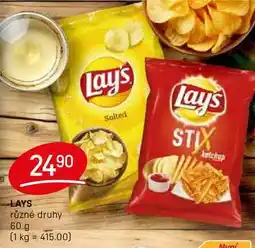 Flop LAYS různé druhy 60 g nabídka