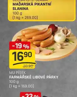 Flop FARMÁŘSKÉ LIBOVÉ PÁRKY 100 g nabídka