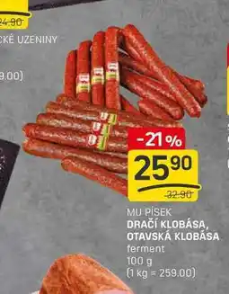 Flop DRAČÍ KLOBÁSA, OTAVSKÁ KLOBÁSA ferment 100 g nabídka