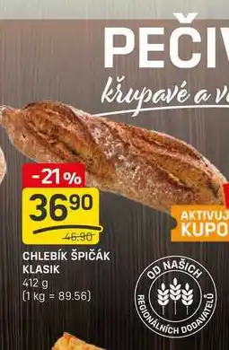 Flop CHLEBÍK ŠPIČÁK KLASIK 412 g nabídka