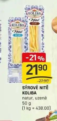 Flop SÝROVÉ NITĚ KOLIBA natur, uzené 50 g nabídka