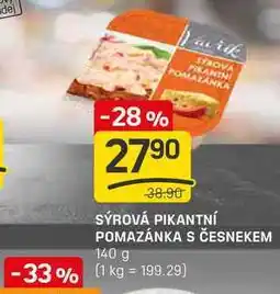 Flop SÝROVÁ PIKANTNÍ POMAZÁNKA S ČESNEKEM 140 g nabídka