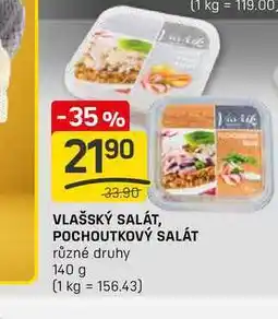Flop VLAŠSKÝ SALÁT, POCHOUTKOVÝ SALÁT různé druhy 140 g nabídka