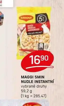 Flop MAGGI 5MIN NUDLE INSTANTNÍ vybrané druhy 59,2 g nabídka