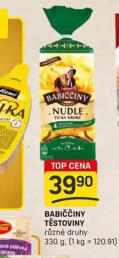 Flop BABIČČINY TĚSTOVINY různé druhy 330 g nabídka