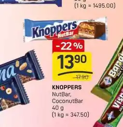 Flop KNOPPERS NutBar, CoconutBar 40 g nabídka