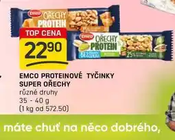 Flop EMCO PROTEINOVÉ TYČINKY SUPER OŘECHY různé druhy 35-40 g nabídka