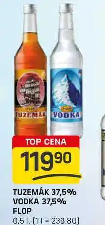 Flop TUZEMÁK 37,5% VODKA 37,5% FLOP 0,5 l nabídka