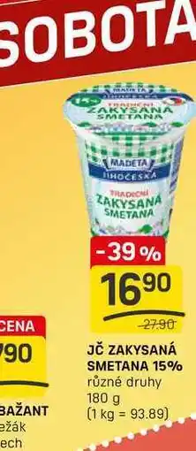 Flop JČ ZAKYSANÁ SMETANA 15% různé druhy 180 g nabídka