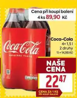 Billa Coca-Cola 4x1,5l nabídka