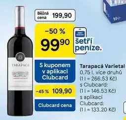 Tesco Tarapacá Varietal, 0.75 l nabídka