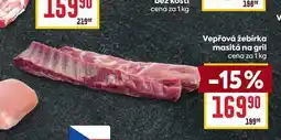 Billa Vepřová žebírka masitá na gril cena za 1 kg nabídka