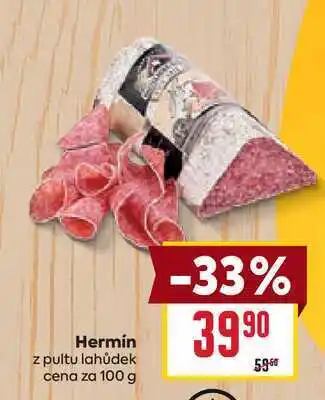 Billa Hermín z pultu lahůdek cena za 100 g nabídka