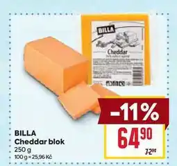 Billa BILLA Cheddar blok 250 g nabídka