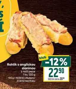 Billa Rohlík s anglickou slaninou z naší pece 1ks, 120 g nabídka