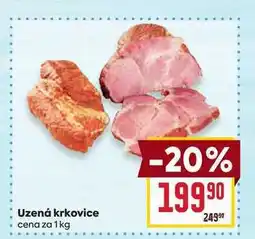 Billa Uzená krkovice cena za 1 kg nabídka