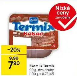 Tesco Ekomilk Termix, 90 g, dva druhy nabídka