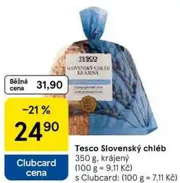 Tesco Tesco Slovenský chléb, 350 g, krájený nabídka