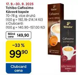 Tesco Tchibo Cafissimo Kávové kapsle, 70-78 g, více druhů nabídka