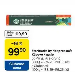 Tesco Starbucks by Nespresso Kávové kapsle, 53-57 g, více druhů nabídka