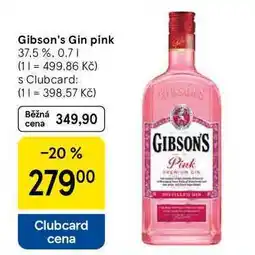 Tesco Gibson's Gin pink 37.5%, 0,7 l nabídka