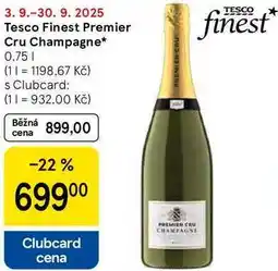 Tesco Tesco Finest Premier Cru Champagne, 0,75 l nabídka