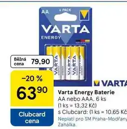 Tesco Varta Energy Baterie AA nebo AAA, 6 ks nabídka