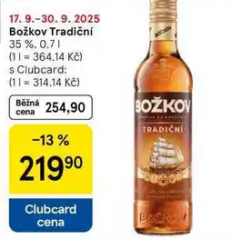 Tesco Božkov Tradiční 35 %, 0,7 l nabídka