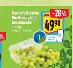 Albert Nature's Promise Bio Hrozny bílé bezsemenné 400 g nabídka