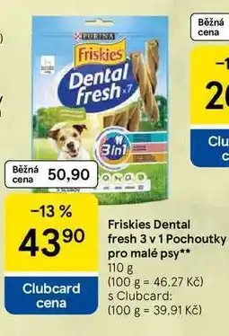 Tesco Friskies Dental fresh 3 v 1 Pochoutky pro malé psy, 110 g nabídka