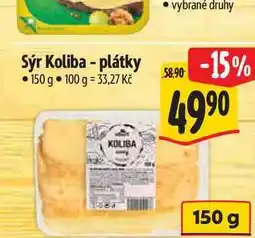 Albert Sýr Koliba - plátky 150 g nabídka