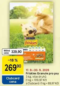 Tesco Friskies Granule pro psy, 3 kg, více druhů nabídka