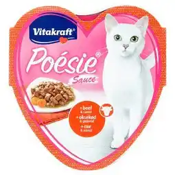 Tesco Vitakraft Poésie Sauce + hovězí & mrkev v omáčce 85g nabídka
