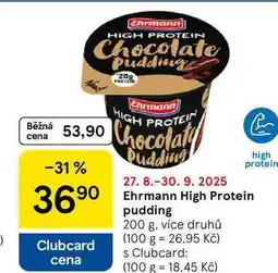 Tesco Ehrmann High Protein pudding, 200 g nabídka
