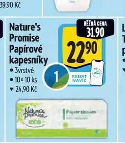 Albert Nature's Promise Papírové kapesníky 3vrstvé 10×10 ks nabídka