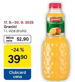 Tesco Granini, 1 l nabídka