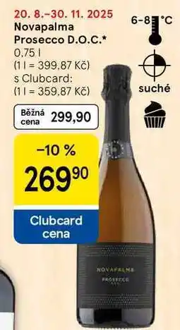 Tesco Novapalma Prosecco D.O.C., 0.75 l nabídka