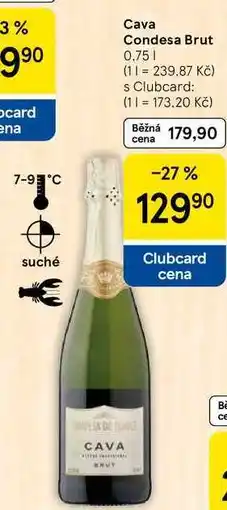 Tesco Cava Condesa Brut, 0.75 l nabídka