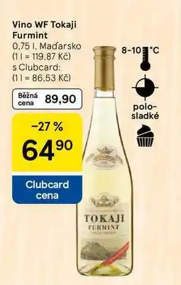 Tesco Vino WF Tokaji Furmint, 0,75 l nabídka