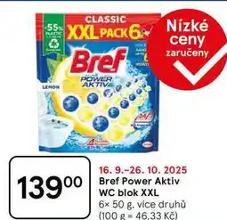Tesco Bref Power Aktiv WC blok XXL, 6x 50 g nabídka