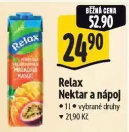 Albert Relax Nektar a nápoj nabídka